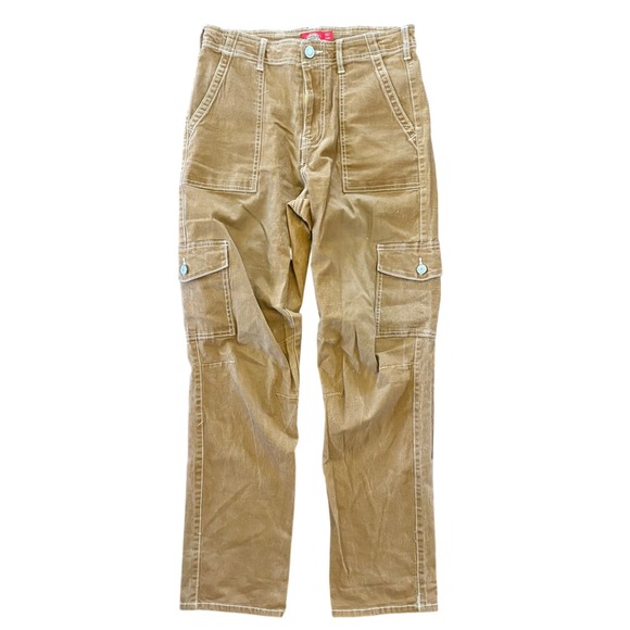 Dickies Skinny Fit Cargo Pants Women's Size 7/28 Red Duck Khaki - Picture 3 of 9